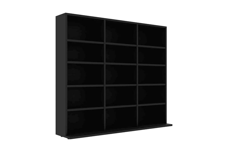 CD-hylla svart 102x23x89,5 cm spånskiva - Svart - Möbler - Tv möbel & mediamöbel - CD-hylla & DVD-hylla