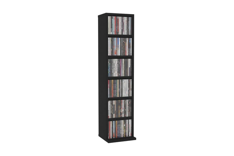 CD-hylla svart 21x20x88 cm spånskiva - Svart - Möbler - Tv möbel & mediamöbel - CD-hylla & DVD-hylla