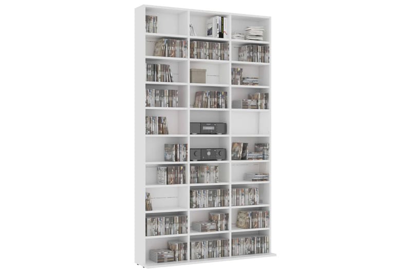 CD-hylla vit 102x23x177,5 cm sp�ånskiva - Vit - Möbler - Tv möbel & mediamöbel - CD-hylla & DVD-hylla