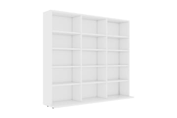 CD-hylla vit 102x23x89,5 cm spånskiva