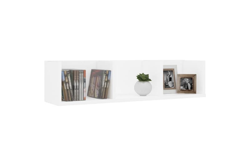 CD-hylla vit 75x18x18 cm spånskiva - Vit - Möbler - Tv möbel & mediamöbel - CD-hylla & DVD-hylla