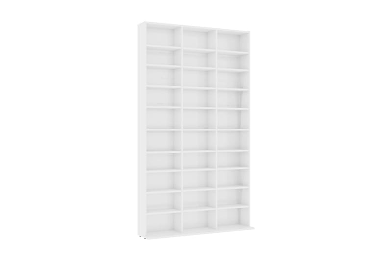 CD-hylla vit högglans 102x23x177,5 cm spånskiva - Vit - Möbler - Tv möbel & mediamöbel - CD-hylla & DVD-hylla