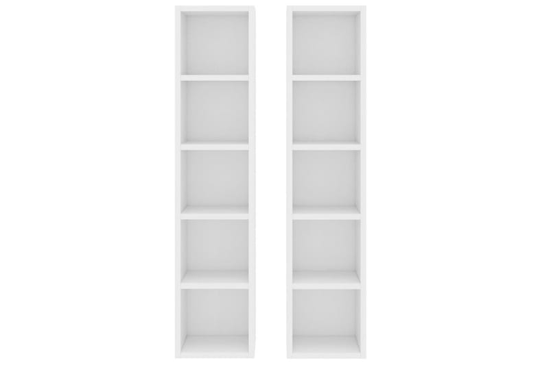 CD-hyllor 2 st vit 21x16x93,5 cm spånskiva - Vit - Möbler - Tv möbel & mediamöbel - CD-hylla & DVD-hylla