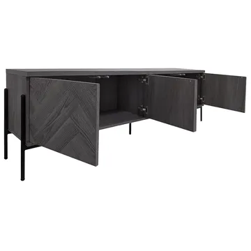 Charlene Tv-bänk 175 cm - Grå fiskbensek / grå ek - Möbler - Tv möbel & mediamöbel - TV bänk & mediabänk