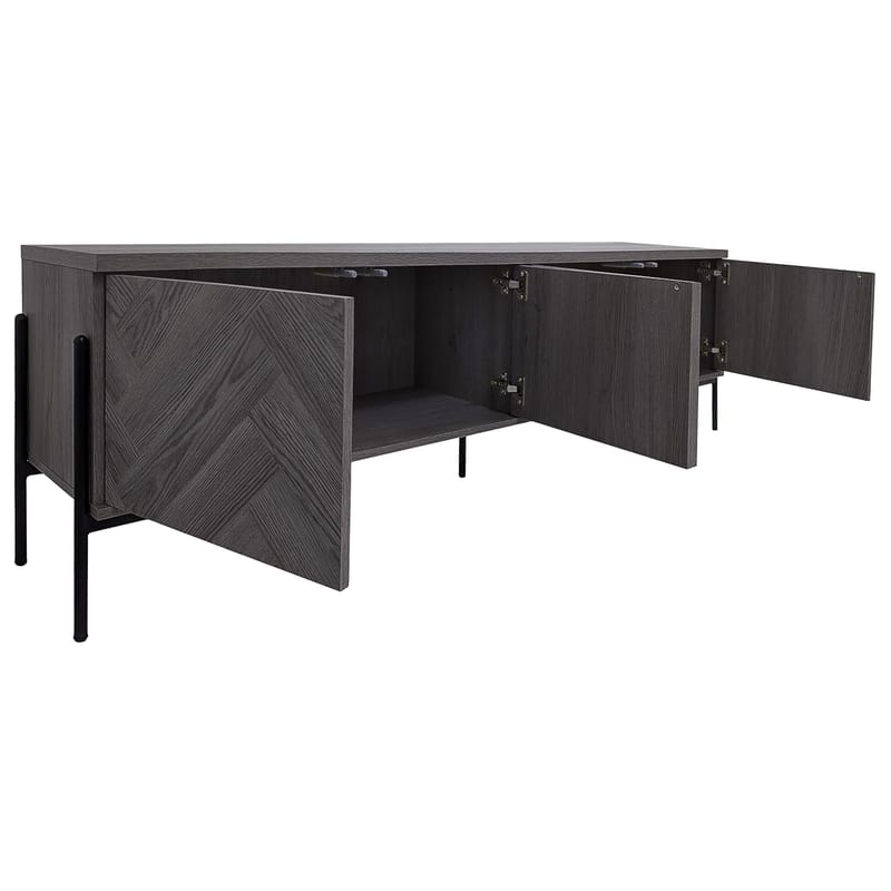 Charlene Tv-bänk 175 cm - Grå fiskbensek / grå ek - Möbler - Tv möbel & mediamöbel - TV bänk & mediabänk