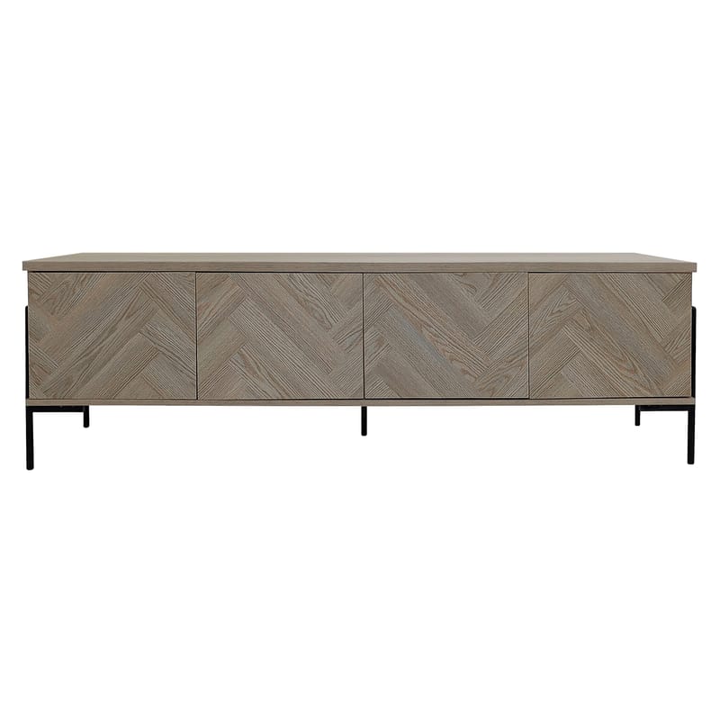 Charlene Tv-bänk 175 cm - Naturfärgad fiskbensek / naturek - Möbler - Tv möbel & mediamöbel - TV bänk & mediabänk