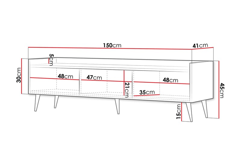 Chiku Tv-bänk 150 cm - Beige - Möbler - Tv möbel & mediamöbel - TV bänk & mediabänk