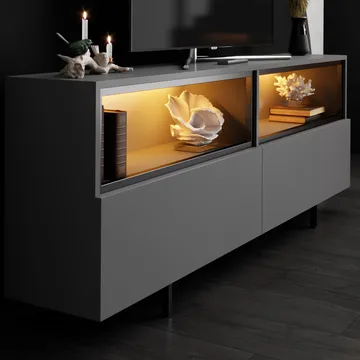 Cielieucel TV-bänk 180 cm - Antracit - Möbler - Tv möbel & mediamöbel - TV bänk & mediabänk