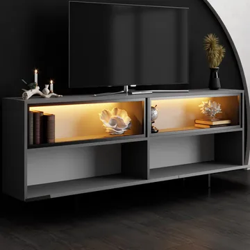 Cielieucel TV-bänk 180 cm - Antracit - Möbler - Tv möbel & mediamöbel - TV bänk & mediabänk