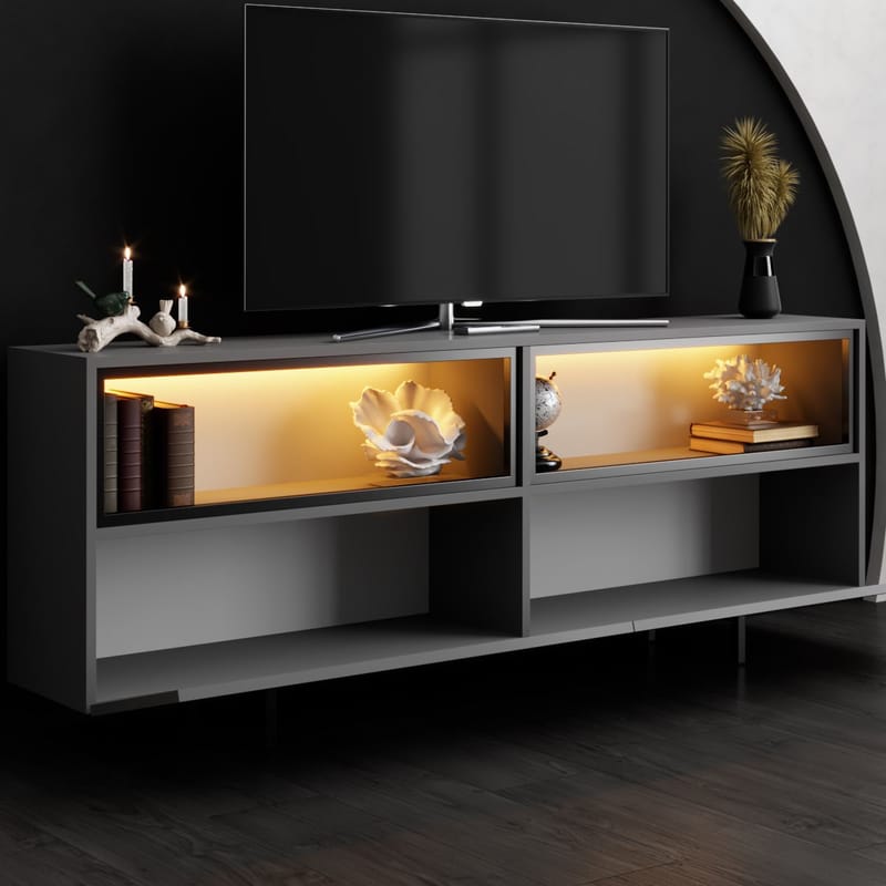 Cielieucel TV-bänk 180 cm - Antracit - Möbler - Tv möbel & mediamöbel - Mediastativ & väggfäste