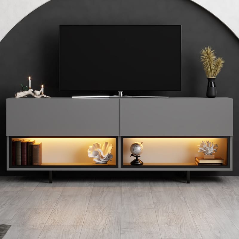 Cielieucel TV-bänk 180 cm - Antracit - Möbler - Tv möbel & mediamöbel - Mediastativ & väggfäste