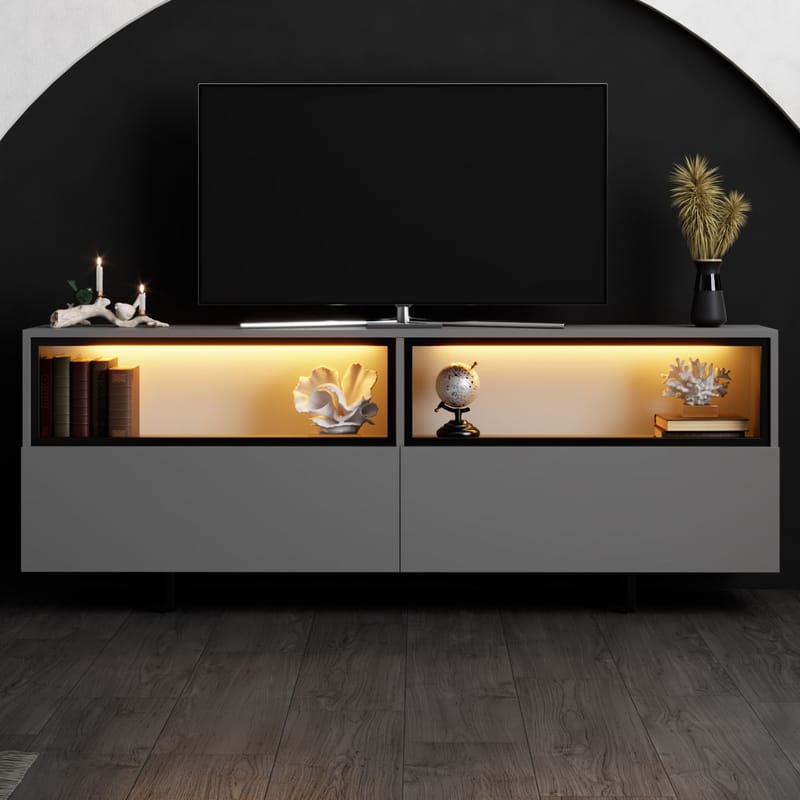 Cielieucel TV-bänk 180 cm - Antracit - Möbler - Tv möbel & mediamöbel - Mediastativ & väggfäste