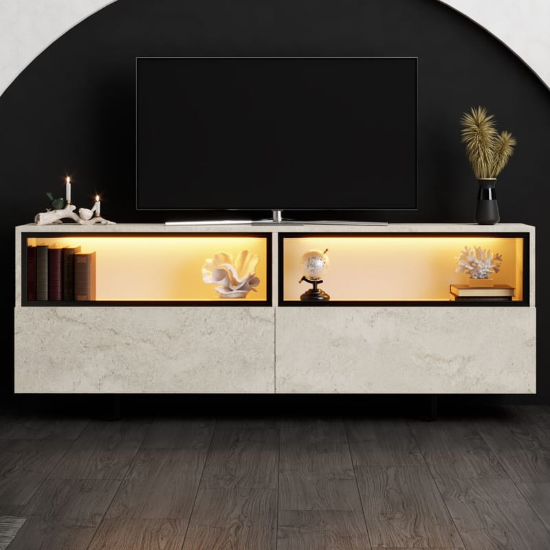 Cielieucel TV-bänk 180 cm - Travertin - Möbler - Tv möbel & mediamöbel - Mediastativ & väggfäste