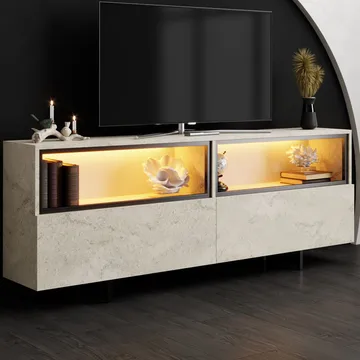 Cielieucel TV-bänk 180 cm - Travertin - Möbler - Tv möbel & mediamöbel - TV bänk & mediabänk