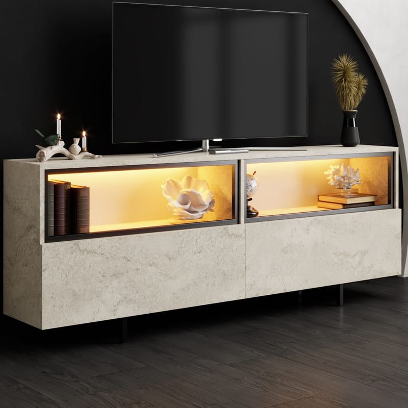 Cielieucel TV-bänk 180 cm - Travertin - Möbler - Tv möbel & mediamöbel - Mediastativ & väggfäste