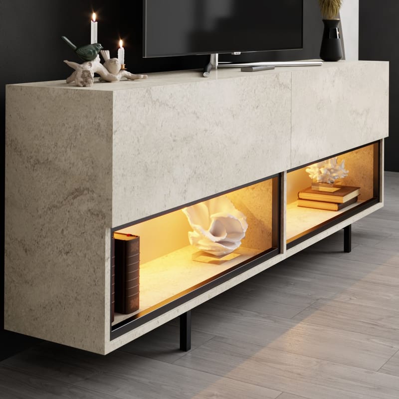 Cielieucel TV-bänk 180 cm - Travertin - Möbler - Tv möbel & mediamöbel - Mediastativ & väggfäste