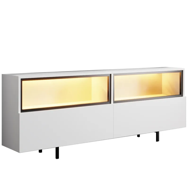 Cielieucel TV-bänk 180 cm - Vit - Möbler - Tv möbel & mediamöbel - Mediastativ & väggfäste