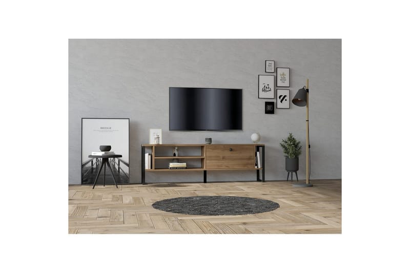 Clerin Tv-bänk 160 cm - Valnöt - Möbler - Tv möbel & mediamöbel - TV bänk & mediabänk