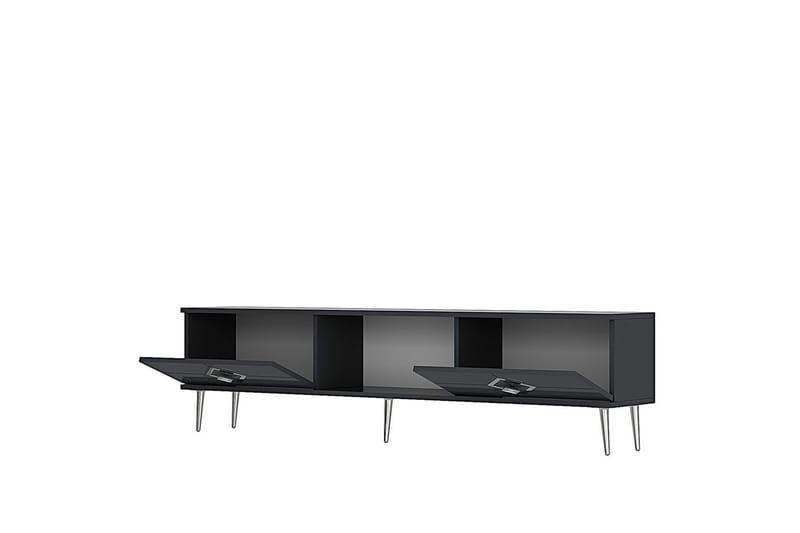 Cleryn Tv-bänk 150 cm - Antracit/Silver - Möbler - Tv möbel & mediamöbel - TV bänk & mediabänk