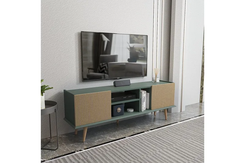 Corvo Tv-bänk 154,4 cm - Light Brun/Grön - Möbler - Tv möbel & mediamöbel - TV bänk & mediabänk