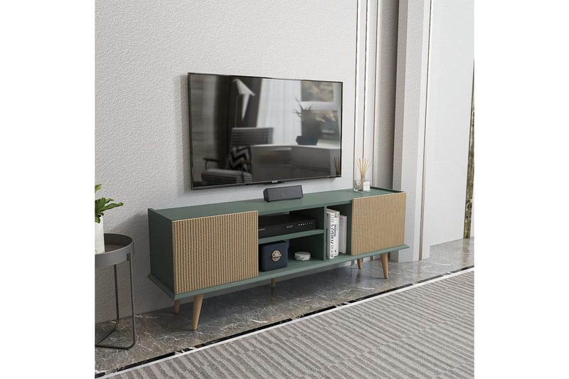 Corvo Tv-bänk 154,4 cm - Light Brun/Grön - Möbler - Tv möbel & mediamöbel - TV bänk & mediabänk