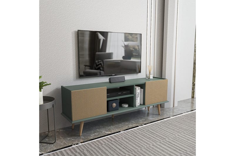 Corvo Tv-bänk 154,4 cm - Light Brun/Grön - Möbler - Tv möbel & mediamöbel - TV bänk & mediabänk