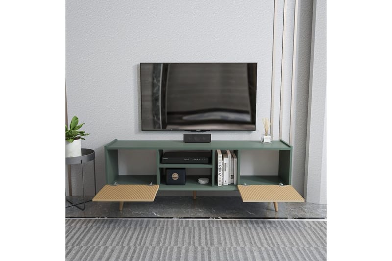 Corvo Tv-bänk 154,4 cm - Light Brun/Grön - Möbler - Tv möbel & mediamöbel - TV bänk & mediabänk