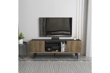 Corvo Tv-bänk 154,4 cm - Valnöt/Svart - Möbler - Tv möbel & mediamöbel - TV bänk & mediabänk