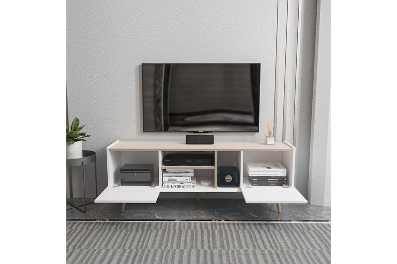 Corvo Tv-bänk 154,4 cm - Vit/Beige - Möbler - Tv möbel & mediamöbel - TV bänk & mediabänk