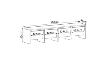 Crala Golvstående Tv-bänk 180 cm med Förvaring i Trä - Beige - Möbler - Tv möbel & mediamöbel - TV bänk & mediabänk