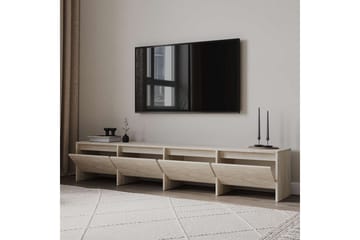Crala Golvstående Tv-bänk 180 cm med Förvaring i Trä - Beige - Möbler - Tv möbel & mediamöbel - TV bänk & mediabänk