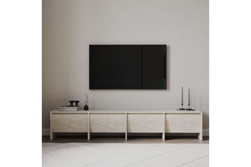 Crala Golvstående Tv-bänk 180 cm med Förvaring i Trä - Beige - Möbler - Tv möbel & mediamöbel - TV bänk & mediabänk