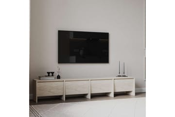 Crala Golvstående Tv-bänk 180 cm med Förvaring i Trä - Beige - Möbler - Tv möbel & mediamöbel - TV bänk & mediabänk