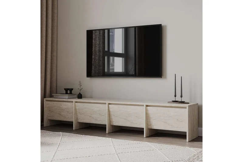 Crala Tv-bänk 180 cm - Travertine - Möbler - Tv möbel & mediamöbel - TV bänk & mediabänk
