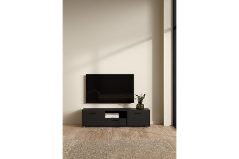 Cristian Tv-bänk 147 cm - Svart - Möbler - Tv möbel & mediamöbel - TV bänk & mediabänk