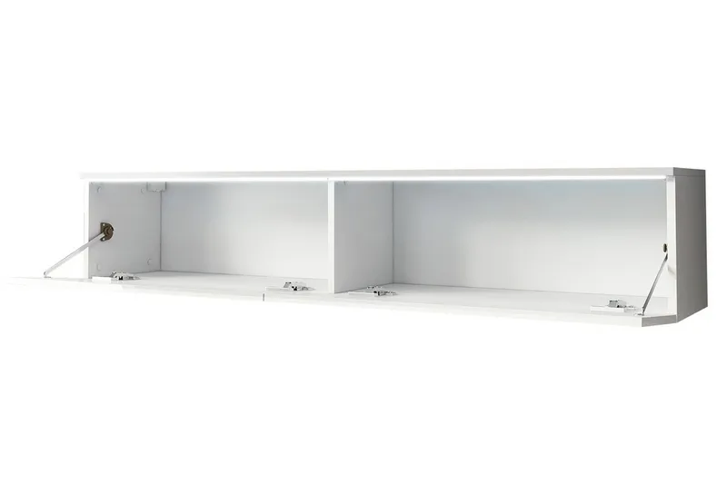 Cuguen TV-bänk 140 cm LED-belysning - Trä/Natur|Vit LED - Möbler - Tv möbel & mediamöbel - TV bänk & mediabänk