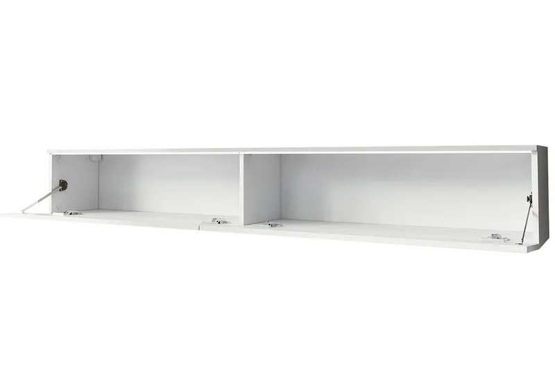 Cuguen Tv-skåp 180 cm Vit LED - Natur/Svart - Möbler - Tv möbel & mediamöbel - TV bänk & mediabänk