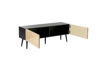 Dalcross Rektangulär TV-bänk med Förvaring i Trä med Metallben - Beige - Möbler - Tv möbel & mediamöbel - TV bänk & mediabänk