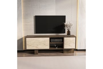 Dargaville Tv-bänk 150 cm - Valnöt/Travertine - Möbler - Tv möbel & mediamöbel - TV bänk & mediabänk