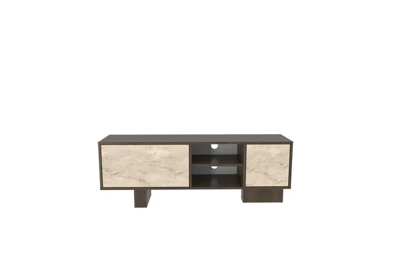 Dargaville Tv-bänk 150 cm - Valnöt/Travertine - Möbler - Tv möbel & mediamöbel - TV bänk & mediabänk