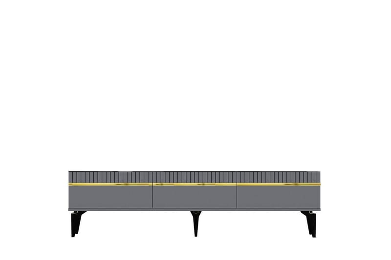 Defneia Tv-bänk 180 cm - Guld/Antracit - Möbler - Tv möbel & mediamöbel - TV bänk & mediabänk