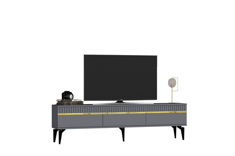 Defneia Tv-bänk 180 cm - Guld/Antracit - Möbler - Tv möbel & mediamöbel - TV bänk & mediabänk