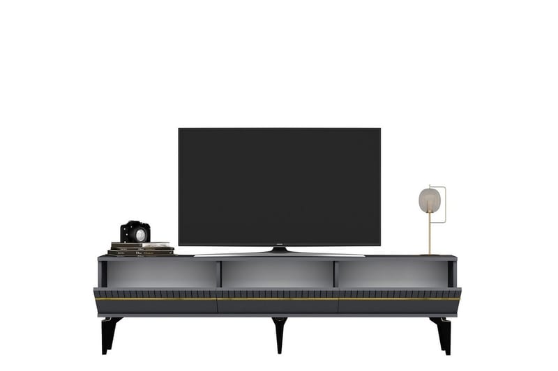 Defneia Tv-bänk 180 cm - Guld/Antracit - Möbler - Tv möbel & mediamöbel - TV bänk & mediabänk