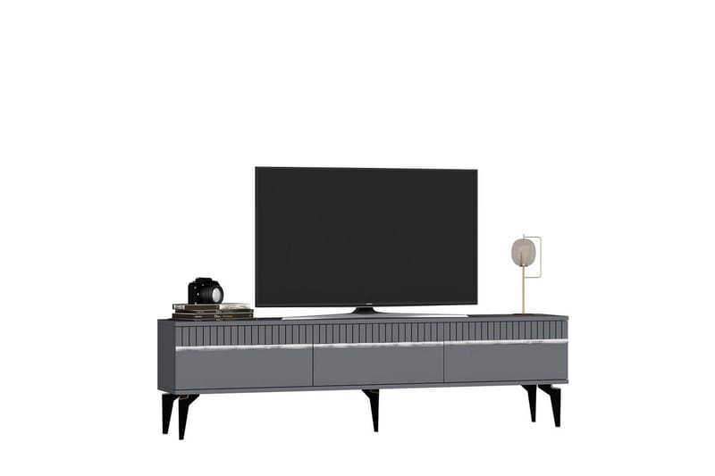 Defneia Tv-bänk 180 cm - Silver/Antracit - Möbler - Tv möbel & mediamöbel - TV bänk & mediabänk