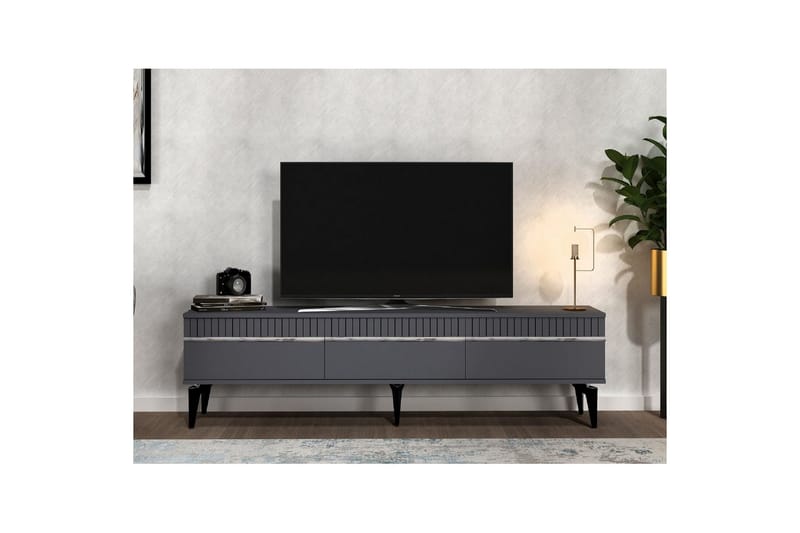 Defneia Tv-bänk 180 cm - Silver/Antracit - Möbler - Tv möbel & mediamöbel - TV bänk & mediabänk