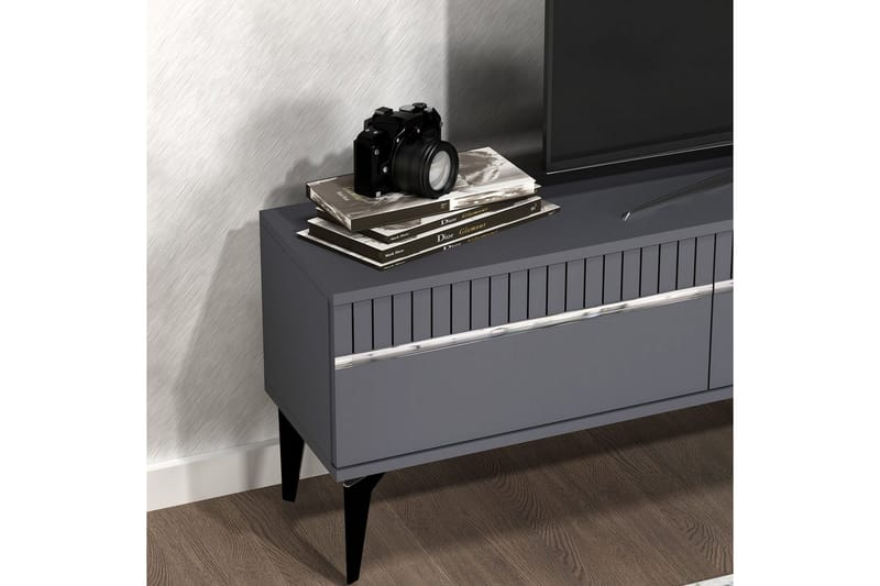 Defneia Tv-bänk 180 cm - Silver/Antracit - Möbler - Tv möbel & mediamöbel - TV bänk & mediabänk