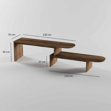 Deliones Tv-bänk 130 cm - Valnöt - Möbler - Tv möbel & mediamöbel - TV bänk & mediabänk