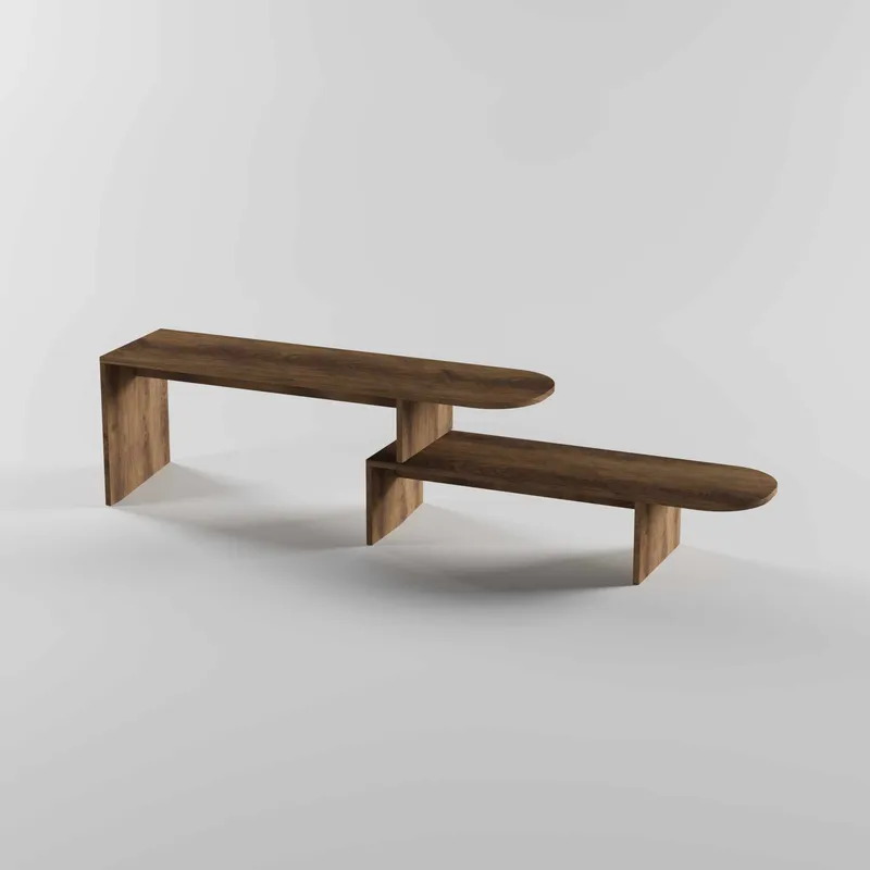 Deliones Tv-bänk 130 cm, Valnöt