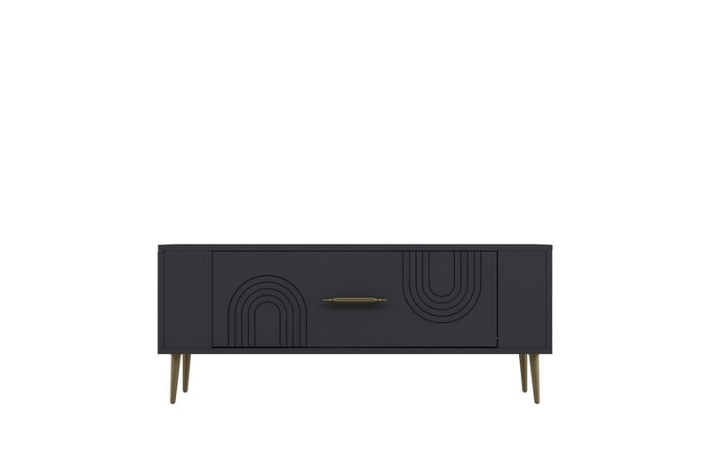 Deyric Tv-bänk 120 cm - Antracit/Guld - Möbler - Tv möbel & mediamöbel - TV bänk & mediabänk