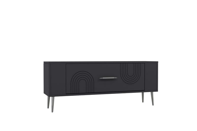 Deyric Tv-bänk 120 cm - Antracit/Silver - Möbler - Tv möbel & mediamöbel - TV bänk & mediabänk